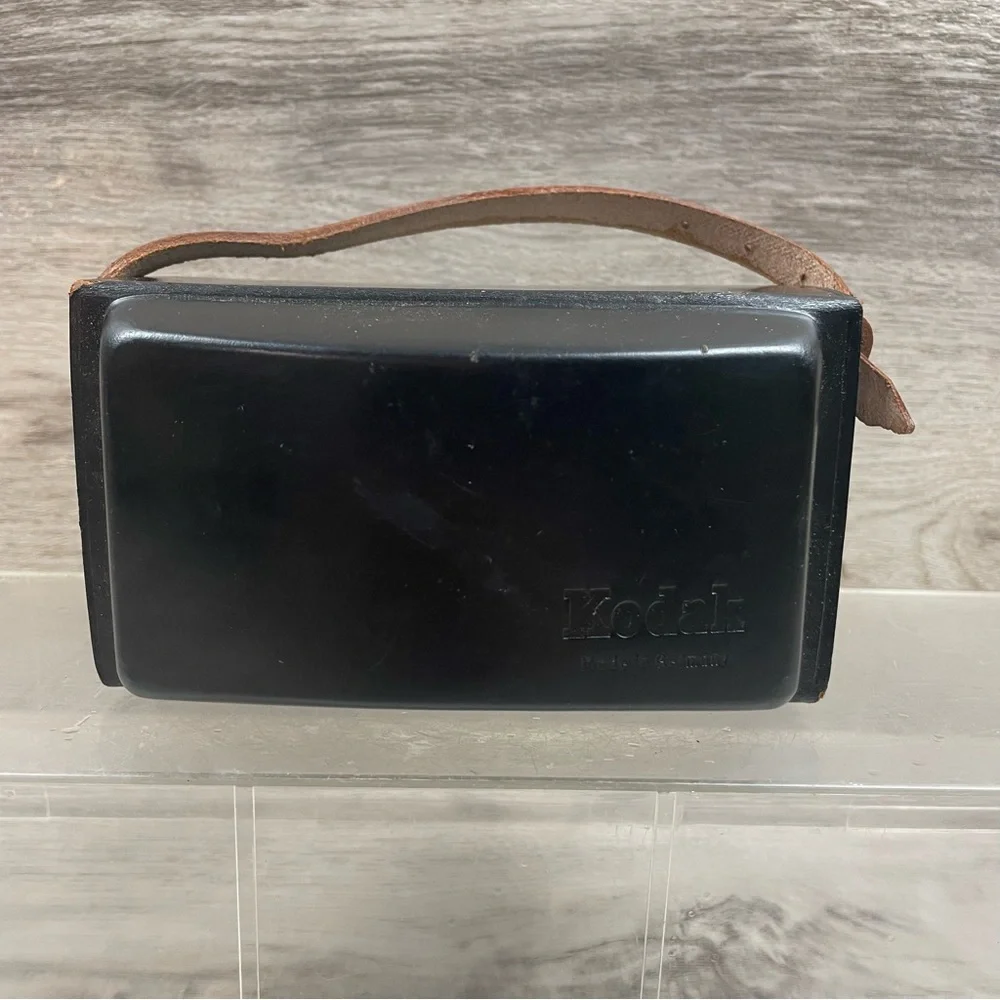 Vintage Kodak Germany Camera Case Black Leather #87189